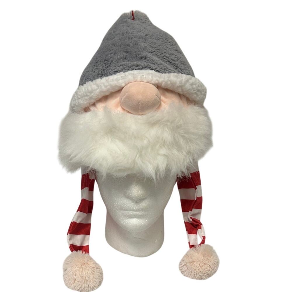 Holiday Time Plush Sherpa Dangle Hat Gnome Christmas novelty hat